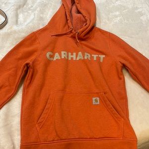 Orange Small carhartt hoodie used